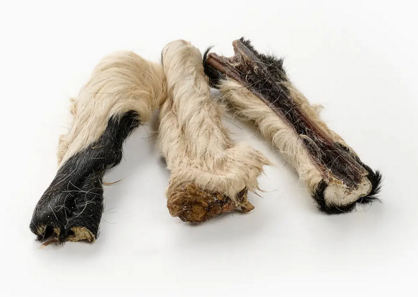 Bandes de cuir de bœuf, avec poils