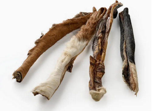 Bandes de cuir de bœuf, avec poils