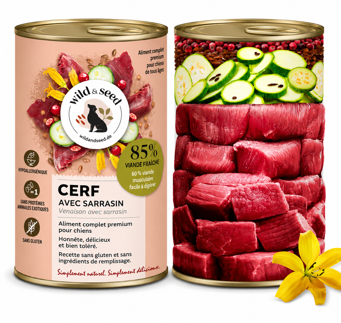 Pâtée Wild&Seed - Cerf et sarrasin (400g)