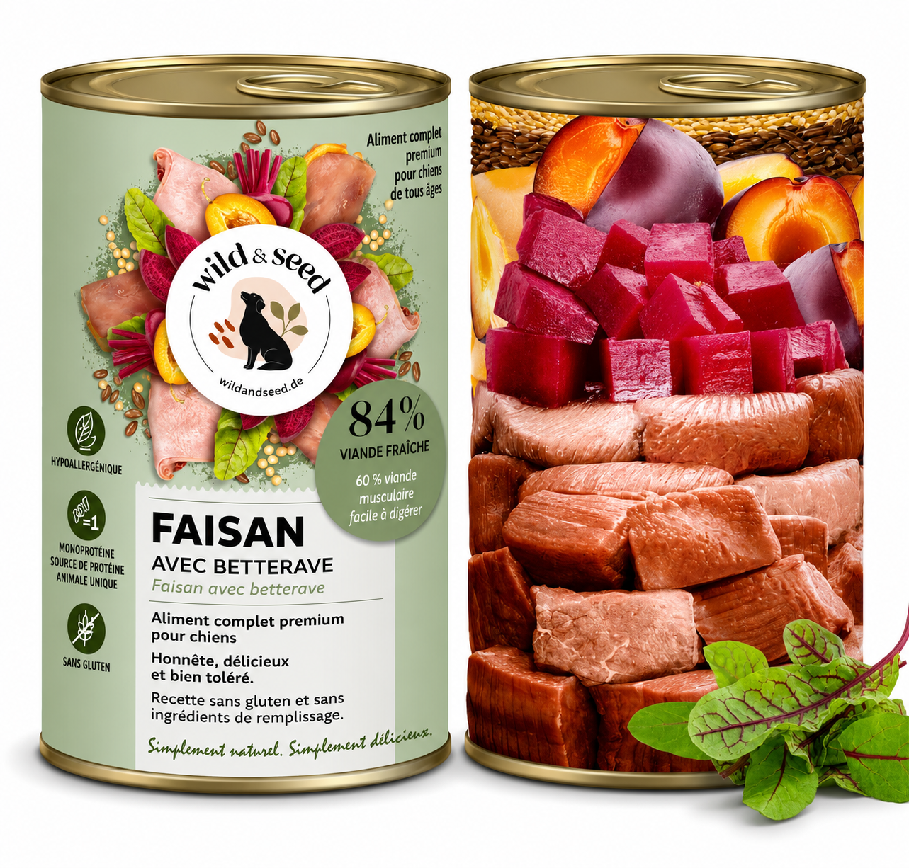 Pâtée Wild&Seed - Faisan et betterave (800g)