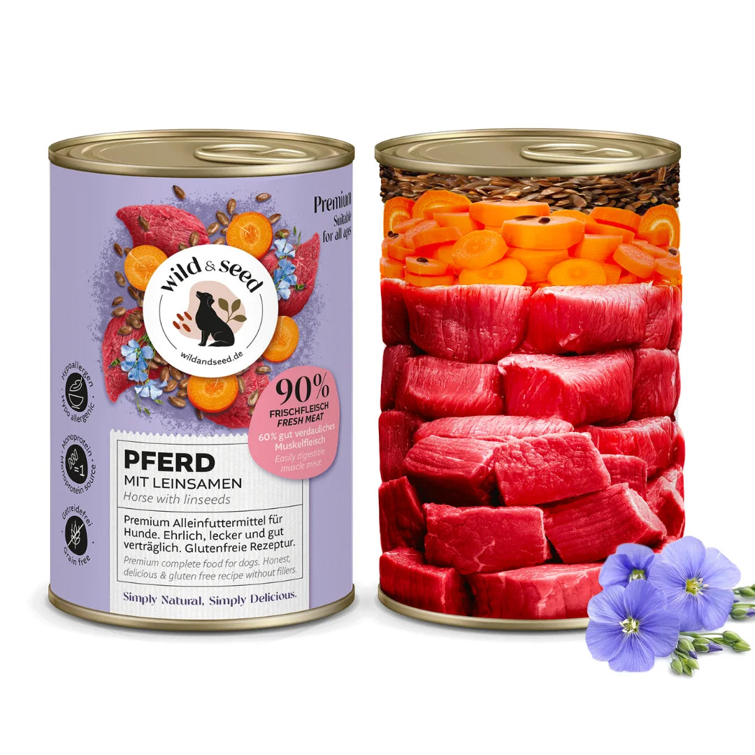 Pâtée Wild&Seed - Cheval et graines de lin (800g)