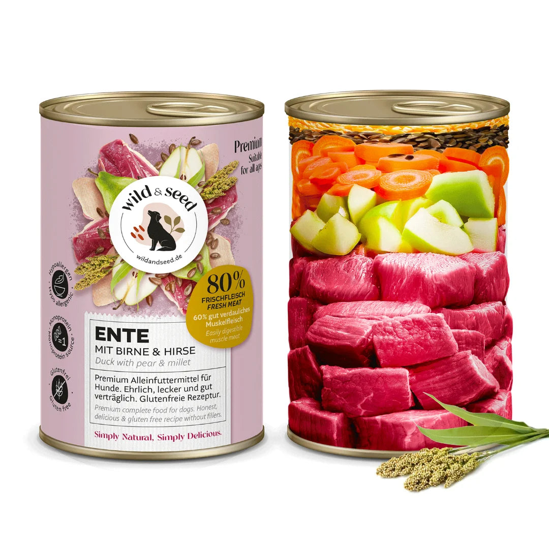 Pâtée Wild&Seed - Canard et poire (800g)